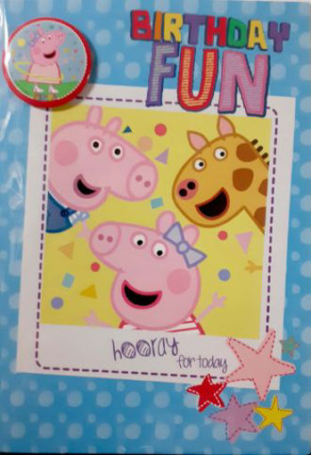 Picture of PEPPA PIG BADGE BIRTHDAY CARD
